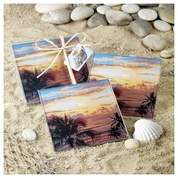 Sunset Beach Design Coasters (Set of 2)